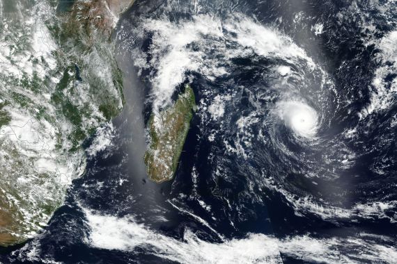 Satellite imagery show Cyclone Freddy approaching Madagascar