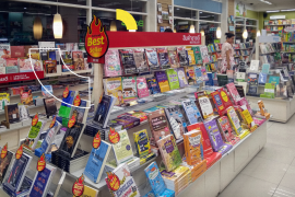 BANGKOK, THAILAND - JUNE 01: SE-ED Book put up books that are best sellers on display in Bangkok on June 01, 2018. SE-ED book is a large chain book store that operates in Thailand.