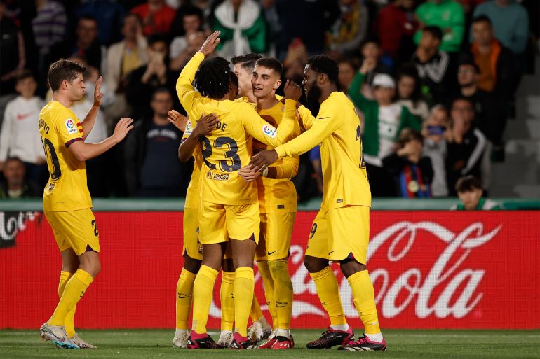 برشلونة حقق فوزه الرابع على التوالي في الدوري الإسباني