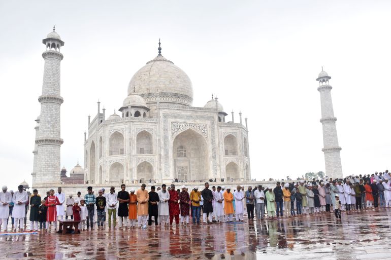 Eid al-Adha prayer at Taj Mahal
