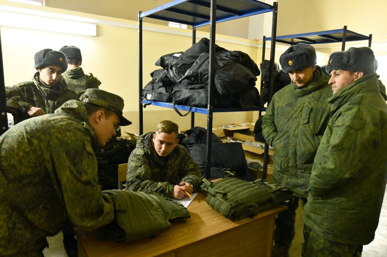 Military trainings continue within the scope of mobilization in Russia