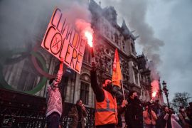 Pension reform demonstrations in Paris