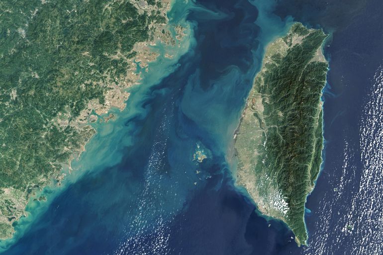 Satellite views of Taiwan Straight TAIWAN STRAIT - 29 OCTOBER, 2018: (SOUTH AFRICA OUT) The Strait of Taiwan, located between the coast of southeast China and Taiwan. (Photo by Gallo Images / Orbital Horizon/Copernicus Sentinel Data 2019)