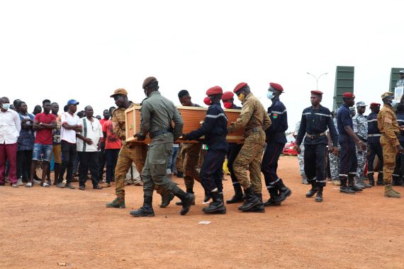 Funeral of soldiers killed during Burkina Faso convoy attack in Ouagadougou