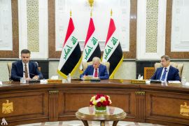 توقيع الاتفاق بين رئيس الجمهورية ورئيس اللجنة القانونية في البرلمان للغاء القرارات، وكالة الأنباء العراقية