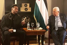 لقاء الرئيس الفلسطيني بمحمد رمضان