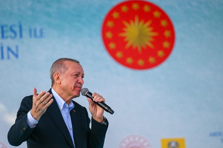 Turkish President Recep Tayyip Erdogan in Konya