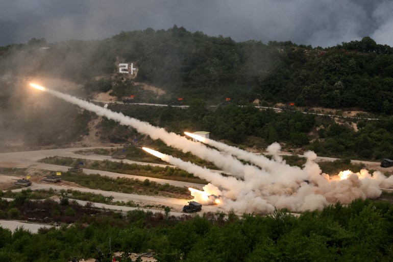 South Korea-U.S. joint military drills at Seungjin Fire Training Field in Pocheon