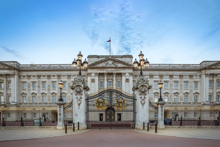 668643088 Category ShutterStock, Shutter Stock, Buildings/Landmarks, Holidays File Type jpg Picture Size 5214 x 2342 Release Information Editorial Use Only. Use of this image for advertising or promotional purposes is prohibited. Description London, England. August, 2016. Full view of Buckingham Palace during sunrise. Keywords ShutterStock, Shutter Stock, britain, london, london sunrise, queen, isolated, tourism, british, monument, royalty, building, summer, gold, beautiful, white, uk, english, place, landmark, europe, architecture, palace, sky, elizabeth, england, historic, nature, old, the queen, kingdom, buckingham palace, buckingham, background, culture, garden, buckingham palace morning, travel, buckingham palace sunrise