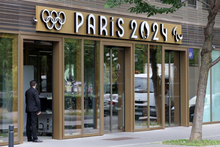 A view shows the Pulse building, the headquarters of the Paris 2024 Olympics organizing committee, as a police search is currently underway, in Saint-Denis near Paris, France, June 20, 2023. REUTERS/Stephanie Lecocq
