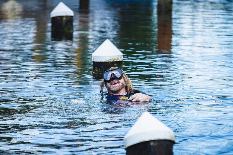 العالم الأميركي جوزيف ديتوري بقي تحت الماء 100 يوم محققا رقما قياسيا فريدا - المصدر: حسابه على انستغرام