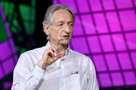 Toronto , Canada - 28 June 2023; Geoffrey Hinton, Godfather of AI, University of Toronto, on Centre Stage during day two of Collision 2023 at Enercare Centre in Toronto, Canada. (Photo By Ramsey Cardy/Sportsfile for Collision via Getty Images)