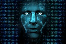 Hacker Robot - stock photo Artificial Intelligence is hacking datas in the near future. GettyImages-1273872391