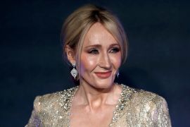 Writer J.K. Rowling poses as she arrives for the European premiere of the film "Fantastic Beasts and Where to Find Them" at Cineworld Imax, Leicester Square in London, Britain November 15, 2016. REUTERS/Neil Hall