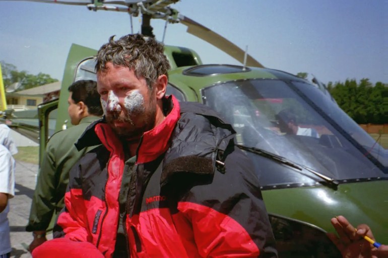 Seaborne Beck Weathers of Dallas survived frostbite and being trapped on Mt. Everest in 1996. Binod Joshi/AP