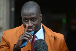 JULY 14, 2023 - 05:45 PM britain  -  court  -  assualt  -  fbl  -  pr  -  man city  -  mendy Chester, United Kingdom OLI SCARFFAFP French footballer Benjamin Mendy reacts as he leaves Chester Crown Court in Chester, north-west England, on July 14, 2023, having been cleared of one count of rape and another of attempted rape. A UK court jury on Friday acquitted former Manchester City and France footballer Benjamin Mendy of one count of rape and another of attempted rape. Mendy, 28, had been on trial at Chester Crown Court, northwest England, after previously being cleared of six counts of rape and one of sexual assault. (Photo by Oli SCARFF / AFP)