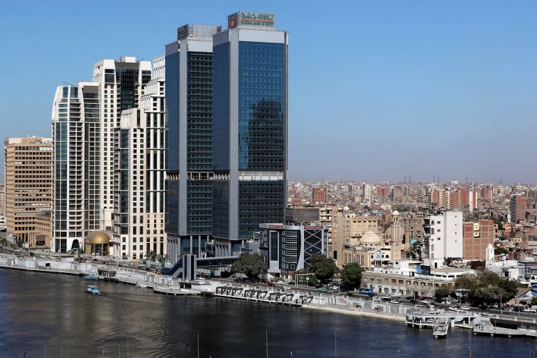 General view of hotels, banks and office buildings by the Nile River in Cairo, Egypt January 30, 2021. REUTERS/Mohamed Abd El Ghany