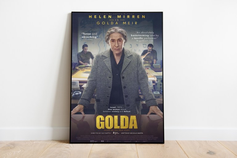 صورة للممثلة هيلين ميرين في دور غولدا مائير في فيلم غودا .. للمخرج الإسرائيلي غاي ناتيف إنتاج عام 2023