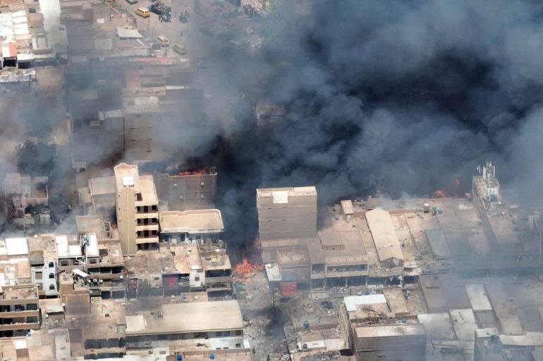 تدمير أسواق نيالا عاصمة ولاية جنوب دارفور وثاني أكبر مدينة تجارية في السودان