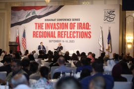 ‎⁨برهم صالح يقول إن العراق لم يعد يشكل مصدر تهديد لجيرانه (الجزيرة)⁩.JPG