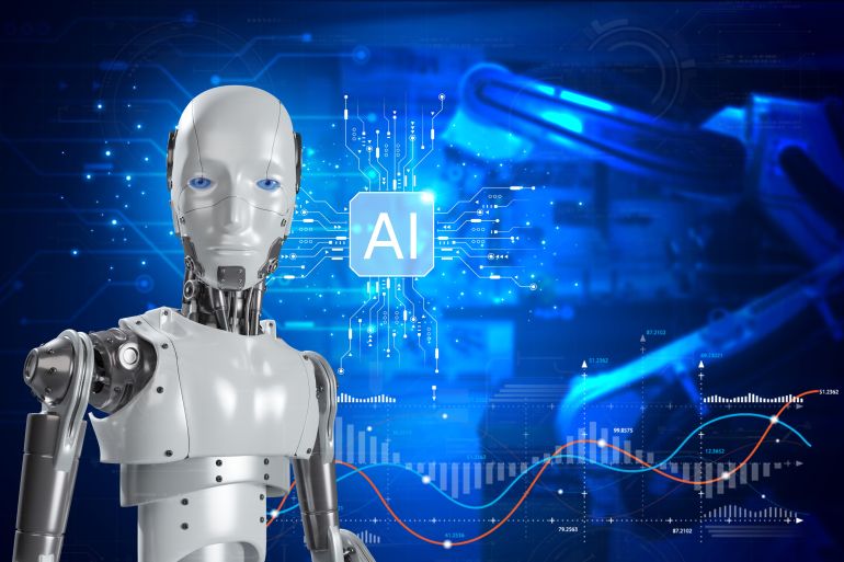 Artificial Intelligence. Technology smart robot AI, artificial intelligence by enter command prompt for generates something, Futuristic technology transformation.; Shutterstock ID 2284318457; purchase_order:ajnet; job:; client:; other: