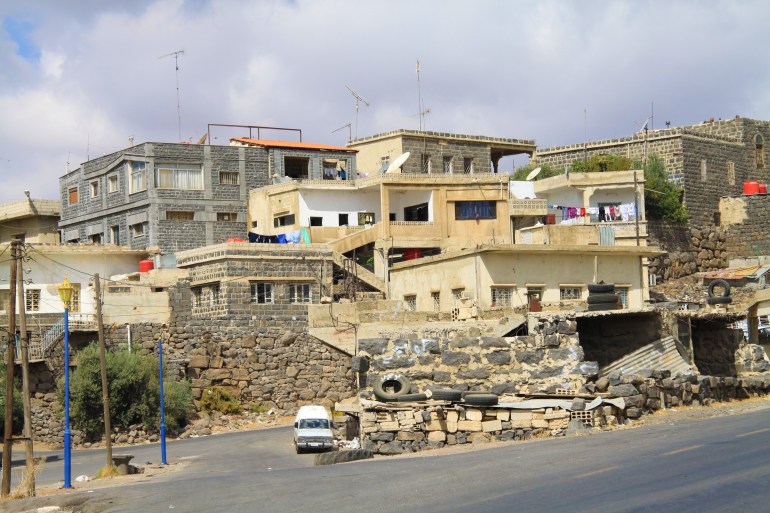 Swaida vintage city built by basalt stone in syria