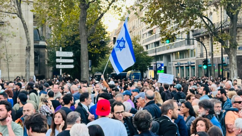 لقطات متنوعة لمسيرة مؤيدة لإسرائيل في باريس