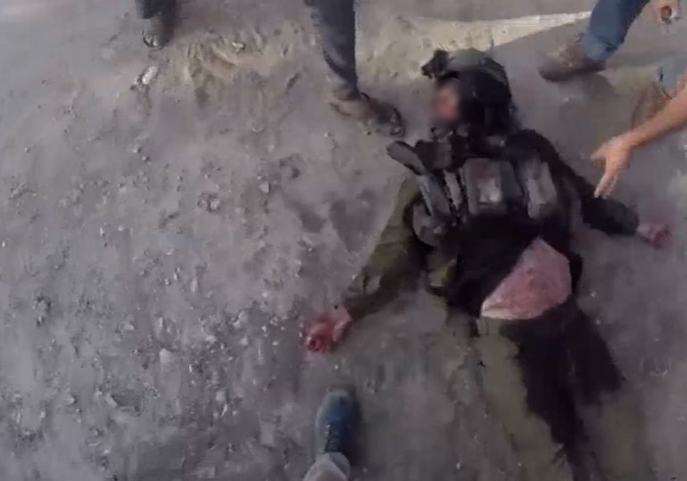 من فيديو لكتائب القسام لاقتحام موقع عسكري اسرائيلي