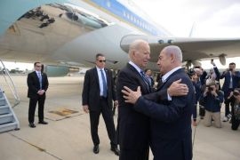 الرئيس الأميركي جو بايدن مع رئيس الوزراء الإسرائيلي بنيامين نتنياهو (وكالة الأناضول)