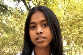 الطالبة شنايا فرناندو قدِمت من سريلانكا قبل 4 أعوام وتحلم بدراسة الطب البيطري في فرنسا (مواقع التواصل الاجتماعي)