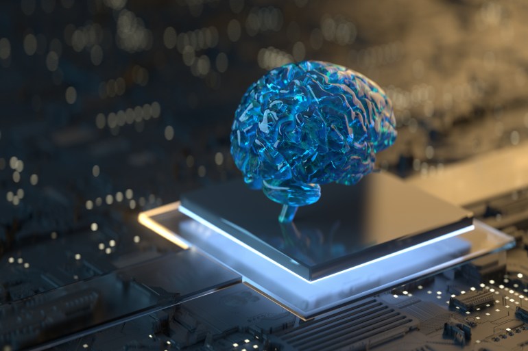 Artificial Intelligence Technology, AI, Brain, Machine Learning, Computer, Futuristic