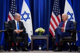 FILE PHOTO: U.S. President Joe Biden holds a bilateral meeting with Israeli Prime Minister Benjamin Netanyahu on the sidelines of the 78th U.N. General Assembly in New York City, U.S., September 20, 2023. REUTERS/Kevin Lamarque/File Photo