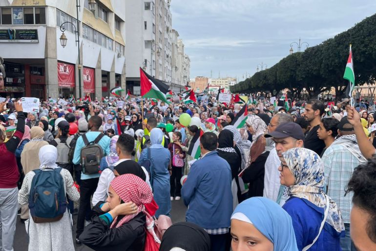 مظاهرات الرباط لدعم غزة