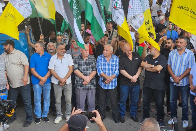 مظاهرات دعم غزة في مخيم برج البراجنة للاجئين الفلسطينيين في بيروت