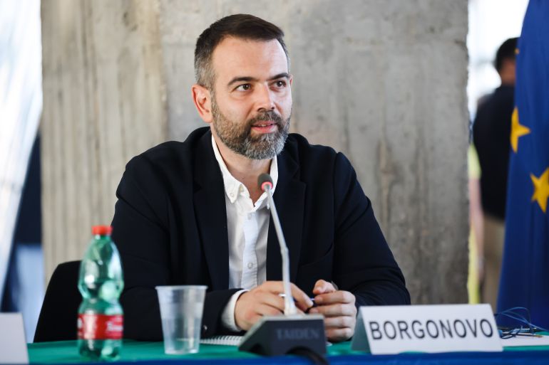 Francesco Borgonovo attends Un'altra Europa da Conservare conference at Palazzo Pirelli on July 10, 2023 in Milan, Italy (Photo by Alessandro Bremec/NurPhoto via Getty Images)