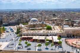Aleppo, Syria - May 30, 2023: Old City of Aleppo