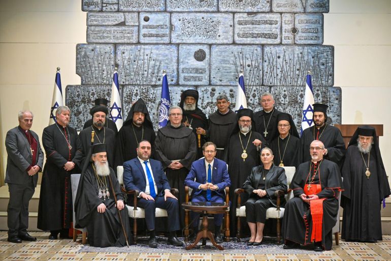 لقاء رؤساء كنائس القدس مع الرئيس الإسرائيلي إسحق هرتسوغ الخميس