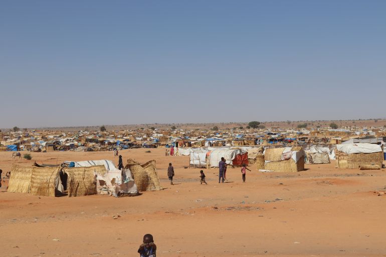الصورة رقم 1: مشهد عام لمخيم أدري على الحدود السودانية