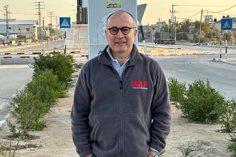 دكتور ماينارد في غزة في زيارته الأخيرة