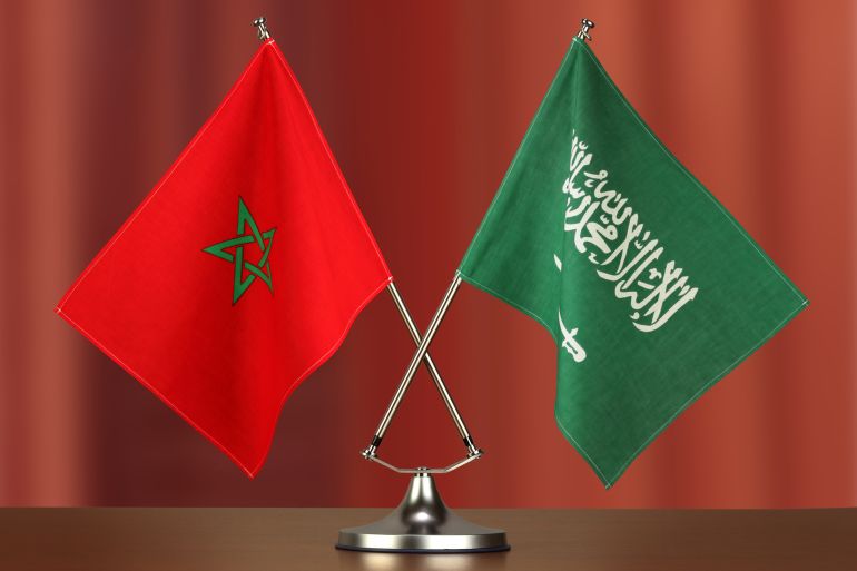 saudi morocco flags