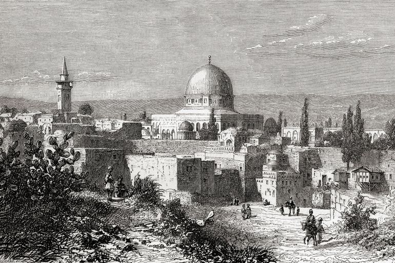 Al-Aqsa Mosque In The Old City Of Jerusalem, Palestine, As It Was In The 19Th Century. From El Mundo En La Mano Published 1875. (Photo by: Universal History Archive/Universal Images Group via Getty Images)