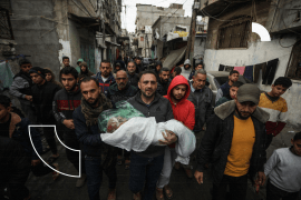 The father of Masa Shoman carries the body of his daughter during her funeral in Rafah, on the southern Gaza Strip, after an Israeli bombardment on houses on Wednesday, January 17, 2024. At least 27 Palestinians were killed in Khan Younis and Rafah within 24 hours as Israeli attacks levelled dozens of residential homes and damaged the Nasser and Al-Amal hospitals, medical sources said.
