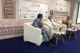 أحمد عبدالملك جوخة الحارثي في معرض القاهرة للكتاب ندوة كتاب وجائزة
