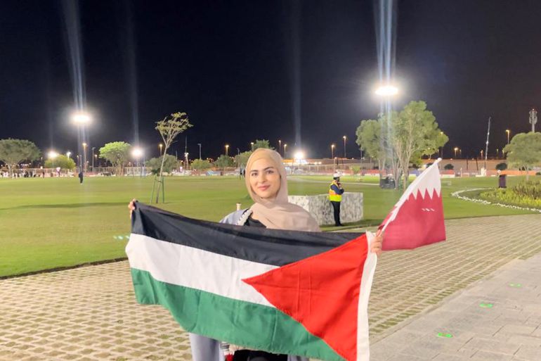 جماهير مباراة فلسطين وقطر