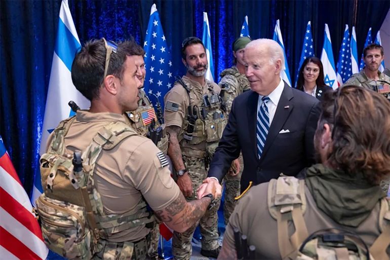 The White House released a photo appearing to show US operators meeting with Joe Biden. (Image: White House/X)