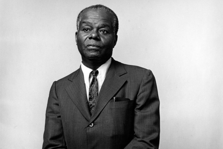 Portrait of American histrian and professor John Henrik Clarke (1915 - 1998), New York, 1990s. (Photo by Anthony Barboza/Getty Images)