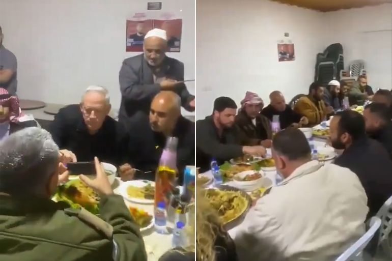 عائلة من بدو النقب تستضيف غانتس وأفيخاي على مائدة رمضاني