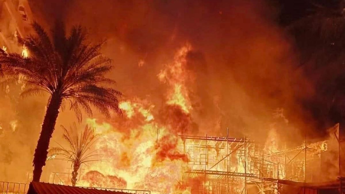 حريق هائل في إستوديو الأهرام يلتهم ديكور مسلسل "المعلم" و 3 بنايات مجاورة