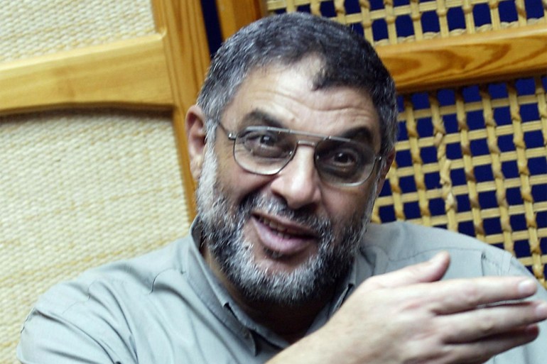 Palestinian Dr. Abdel Aziz al-Rantisi, spokesman of the Islamic resistance movement Hamas, gestures during an interview with AFP 02 November 2003 in Gaza City. Al-Rantisi vowed to continue the resistance but said that his movement could discuss in the forthcoming meeting with Palestinian Prime Minister Ahmad Qorei keeping away Palestinian and Israeli civilians from the "misfortunes of war". AFP PHOTO/Mahmud HAMS (Photo by AFP)