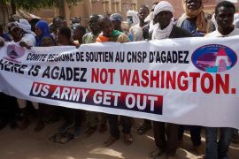 مظاهرة خرجت قبل أيام في مدينة أغاديز تطالب بسحب الجنود الأميركيين من النيجر (الأوروبية)